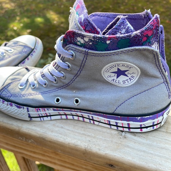 Converse "Dripping Paint" Sneakers Size Junior 5 - Picture 6 of 13